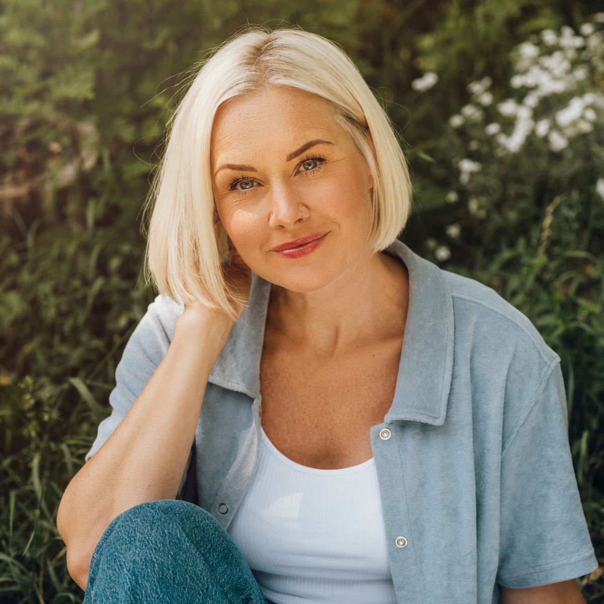 woman with smooth natural skin showing subtle botox results in queen creek arizona